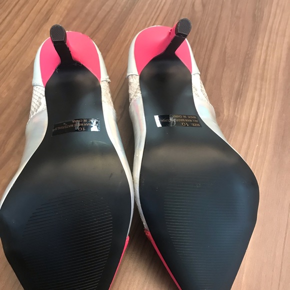 Qupid snakeskin pink stilettos - Picture 4 of 11